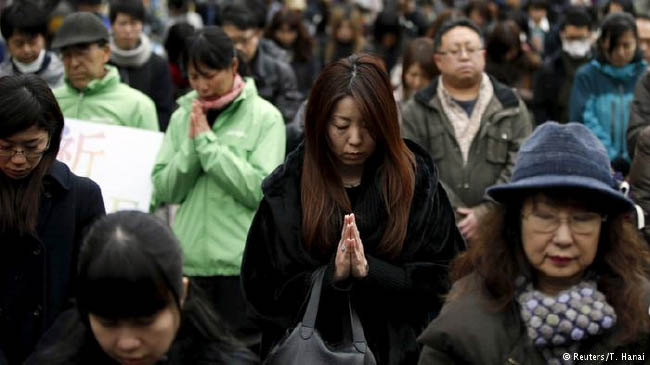 جاپان در پنجمین سال فاجعه فوکوشیما در سکوت فرو رفت